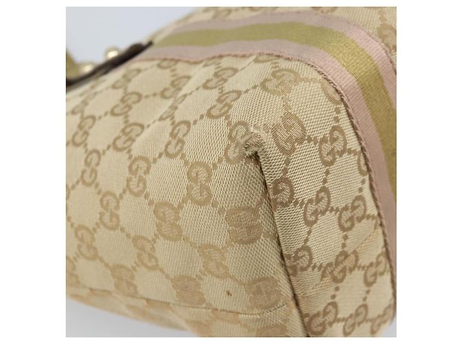 Gucci Borsa tote in tela GG Sherry Line beige e oro 137396 Auth 166223 D'oro - vista 13
