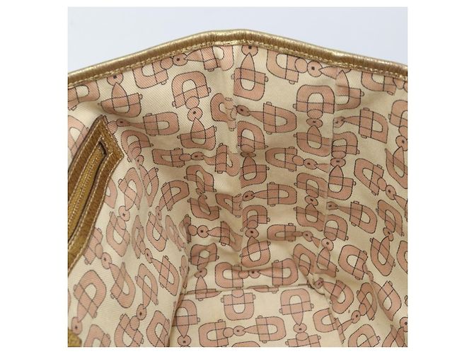 Gucci Borsa tote in tela GG Sherry Line beige e oro 137396 Auth 166223 D'oro - vista 18