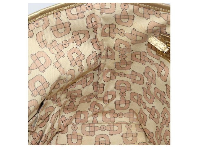 Gucci Borsa tote in tela GG Sherry Line beige e oro 137396 Auth 166223 D'oro - vista 19
