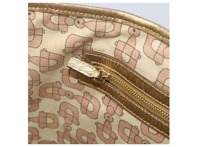 Gucci Borsa tote in tela GG Sherry Line beige e oro 137396 Auth 166223 D'oro - vista 20