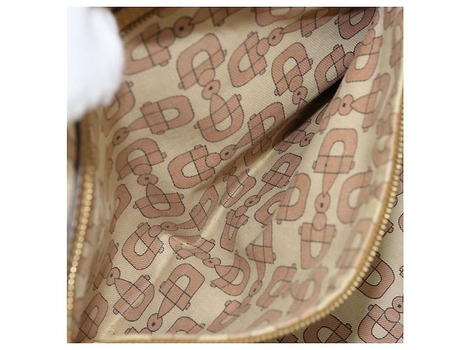 Gucci Borsa tote in tela GG Sherry Line beige e oro 137396 Auth 166223 D'oro - vista 21