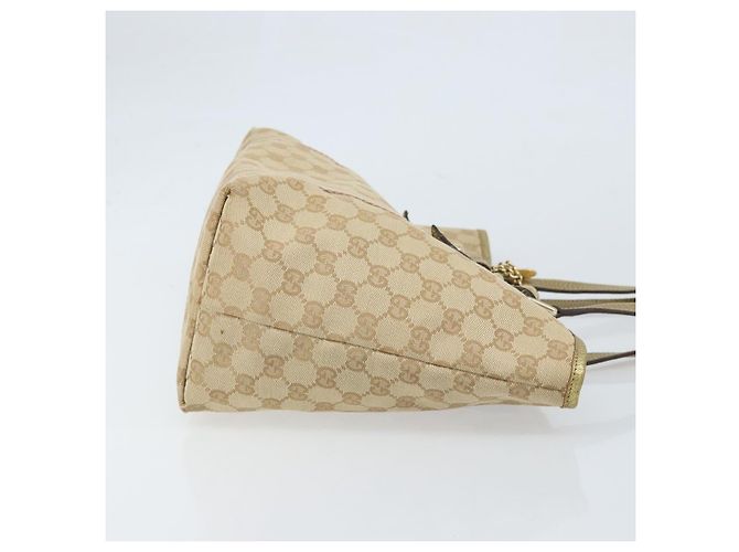 Gucci Borsa tote in tela GG Sherry Line beige e oro 137396 Auth 166223 D'oro - vista 4