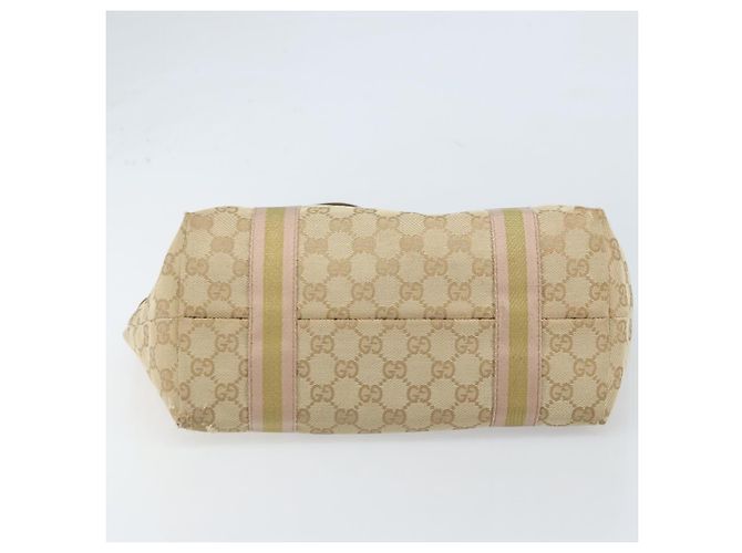 Gucci Borsa tote in tela GG Sherry Line beige e oro 137396 Auth 166223 D'oro - vista 9