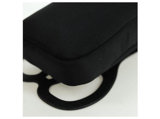 Custodia per telefono PRADA in nylon nero argento autentica 172423M - vista 16