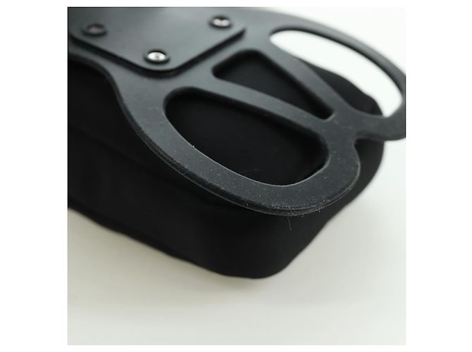 Custodia per telefono PRADA in nylon nero argento autentica 172423M - vista 17