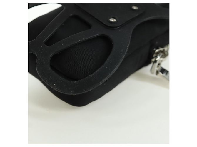 Custodia per telefono PRADA in nylon nero argento autentica 172423M - vista 18