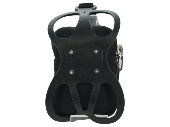 Custodia per telefono PRADA in nylon nero argento autentica 172423M - vista 2