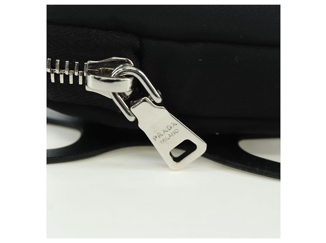 Custodia per telefono PRADA in nylon nero argento autentica 172423M - vista 20