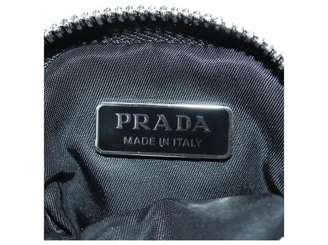 Custodia per telefono PRADA in nylon nero argento autentica 172423M - vista 21