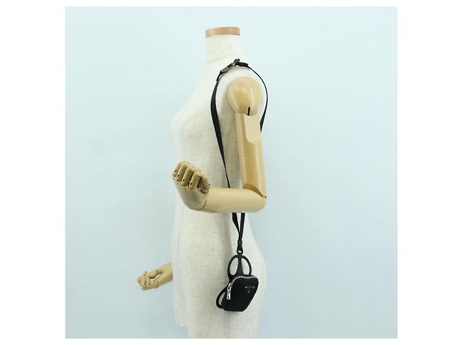Custodia per telefono PRADA in nylon nero argento autentica 172423M - vista 24