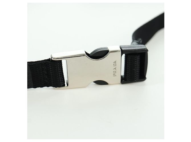 Custodia per telefono PRADA in nylon nero argento autentica 172423M - vista 8