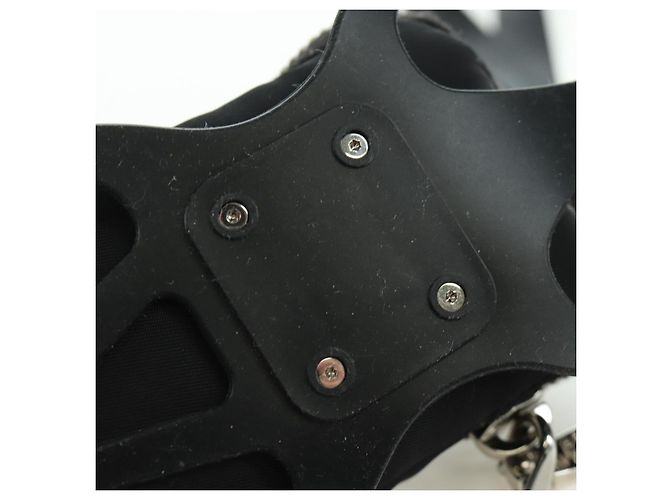 Custodia per telefono PRADA in nylon nero argento autentica 172423M - vista 9
