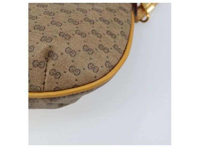 Gucci Borsa a Spalla Micro GG Supreme PVC Beige Oro 007 49 0819 Auth 173835 D'oro - vista 12
