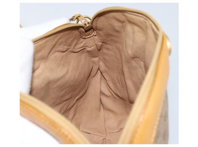 Gucci Borsa a Spalla Micro GG Supreme PVC Beige Oro 007 49 0819 Auth 173835 D'oro - vista 18