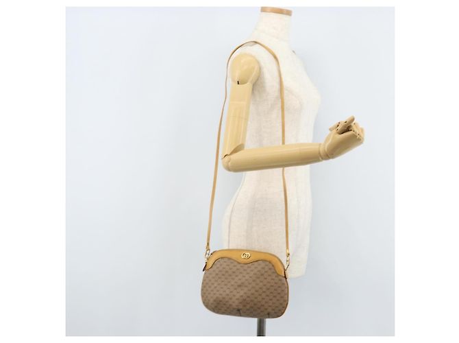 Gucci Borsa a Spalla Micro GG Supreme PVC Beige Oro 007 49 0819 Auth 173835 D'oro - vista 21