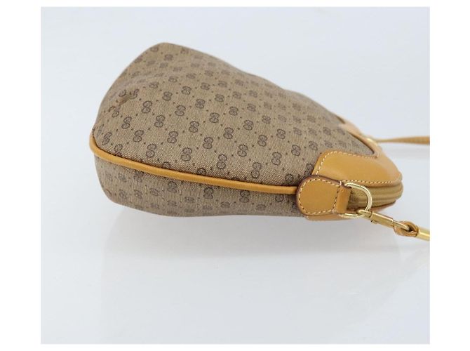 Gucci Borsa a Spalla Micro GG Supreme PVC Beige Oro 007 49 0819 Auth 173835 D'oro - vista 4
