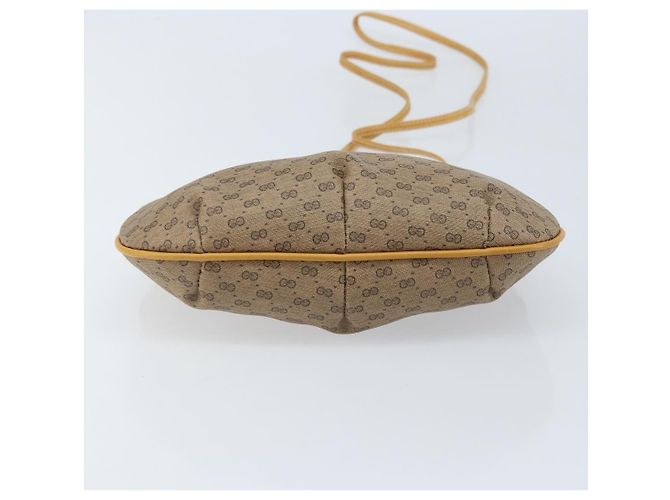 Gucci Borsa a Spalla Micro GG Supreme PVC Beige Oro 007 49 0819 Auth 173835 D'oro - vista 9