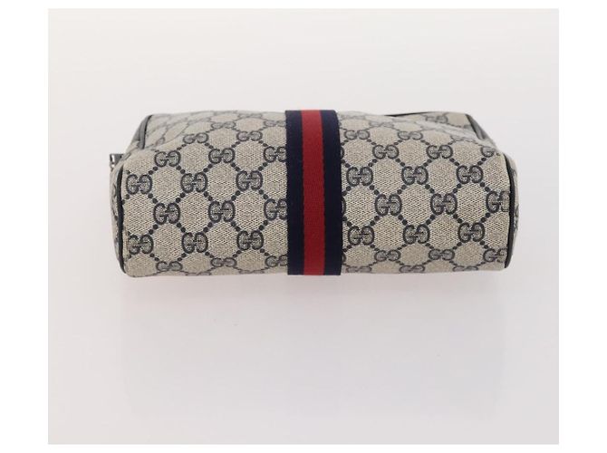 GUCCI GG Supreme GG Canvas Handtasche PVC Canvas 2 Set Navy Beige Auth fm5165 Marineblau - Ansicht 14