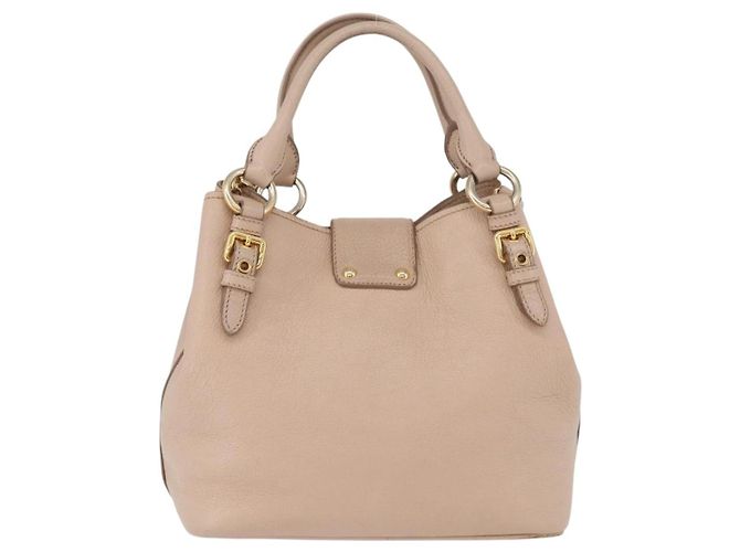 Borsa a mano Miu Miu in pelle 2 in 1 rosa oro Auth ka2936 D'oro - vista 2