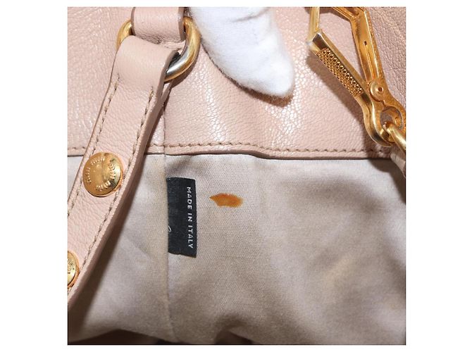 Borsa a mano Miu Miu in pelle 2 in 1 rosa oro Auth ka2936 D'oro - vista 25