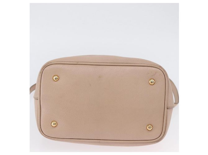 Borsa a mano Miu Miu in pelle 2 in 1 rosa oro Auth ka2936 D'oro - vista 5