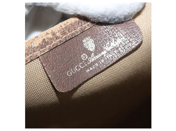 Borsa tote in PVC beige GG Supreme Web Sherry Line di GUCCI 89 02 003 Auth BA10945 - vista 16