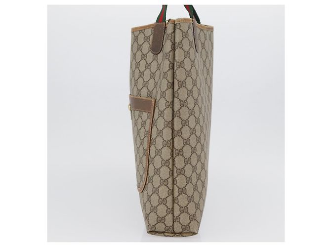 Borsa tote in PVC beige GG Supreme Web Sherry Line di GUCCI 89 02 003 Auth BA10945 - vista 4