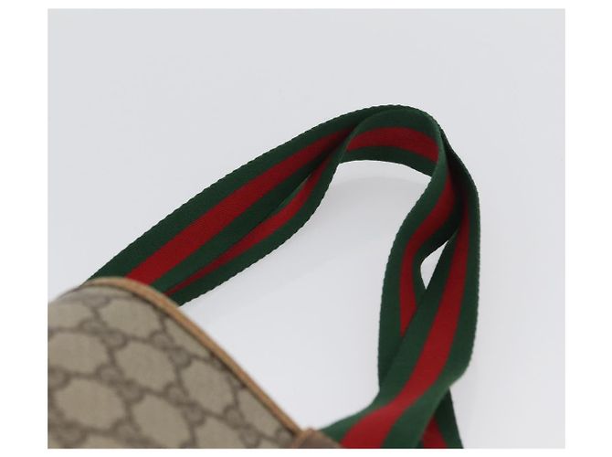 Borsa tote in PVC beige GG Supreme Web Sherry Line di GUCCI 89 02 003 Auth BA10945 - vista 9