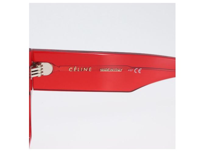 Céline Gafas de sol CELINE de plástico Rojo Auth BA11298 Roja - vista 14