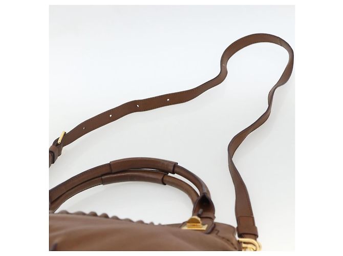 Chloé Borsa a mano in pelle Chloe Margaret 2 in 1 marrone oro Auth BA11217 D'oro - vista 10