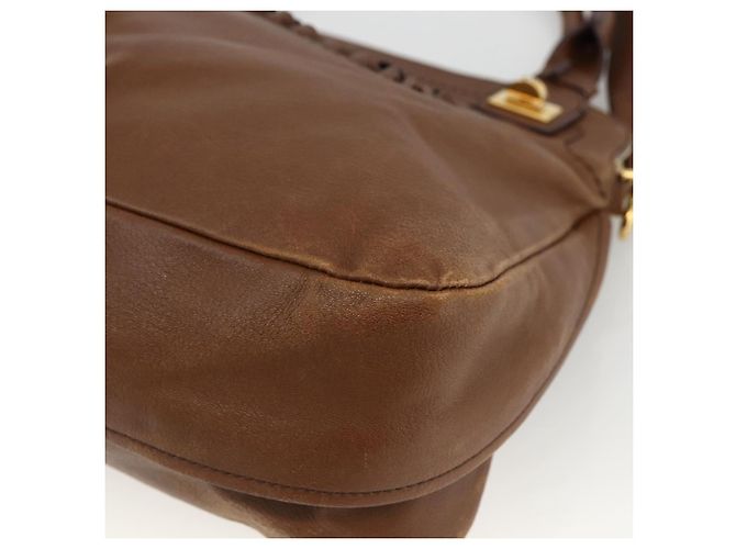 Chloé Borsa a mano in pelle Chloe Margaret 2 in 1 marrone oro Auth BA11217 D'oro - vista 12