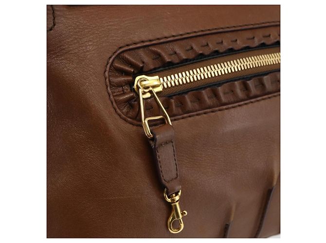 Chloé Borsa a mano in pelle Chloe Margaret 2 in 1 marrone oro Auth BA11217 D'oro - vista 16