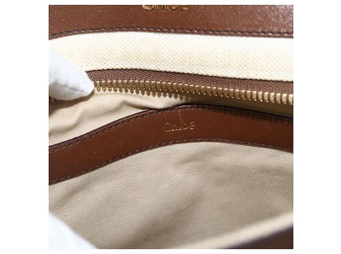 Chloé Borsa a mano in pelle Chloe Margaret 2 in 1 marrone oro Auth BA11217 D'oro - vista 18