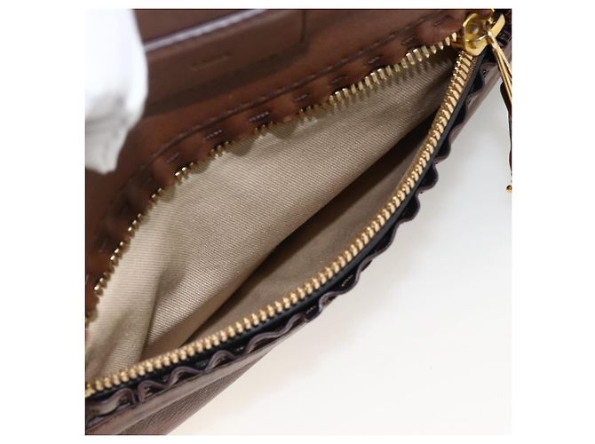 Chloé Borsa a mano in pelle Chloe Margaret 2 in 1 marrone oro Auth BA11217 D'oro - vista 23