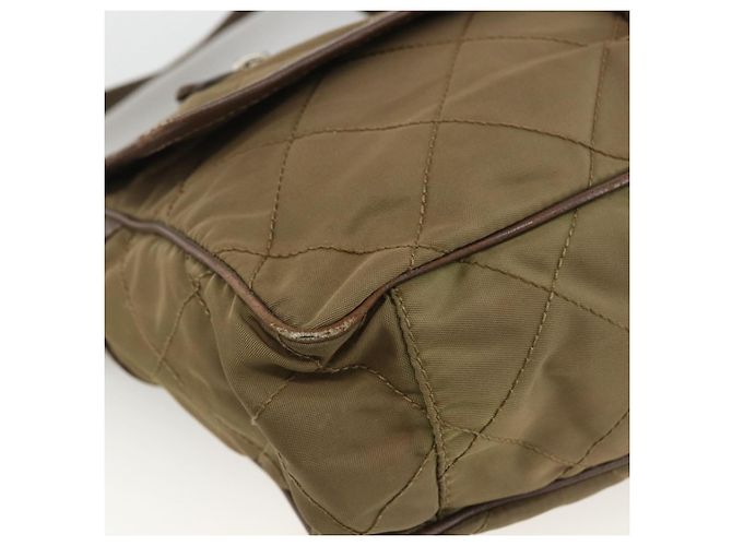 Borsa a Spalla PRADA in Nylon Marrone Argento Autentica ep13655 - vista 14