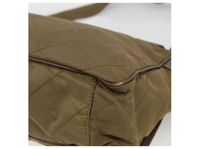 Borsa a Spalla PRADA in Nylon Marrone Argento Autentica ep13655 - vista 15