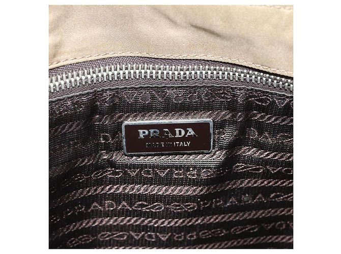 Borsa a Spalla PRADA in Nylon Marrone Argento Autentica ep13655 - vista 20