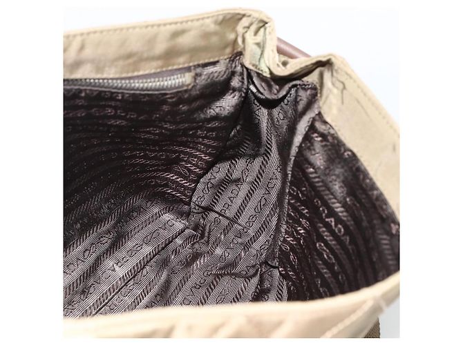 Borsa a Spalla PRADA in Nylon Marrone Argento Autentica ep13655 - vista 21