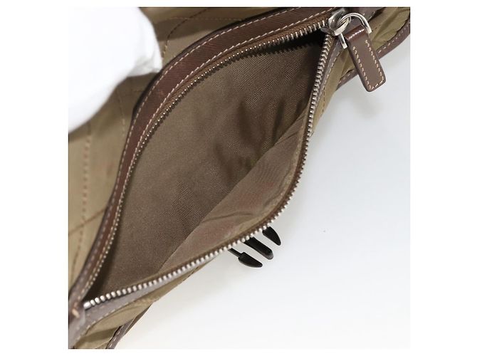 Borsa a Spalla PRADA in Nylon Marrone Argento Autentica ep13655 - vista 25