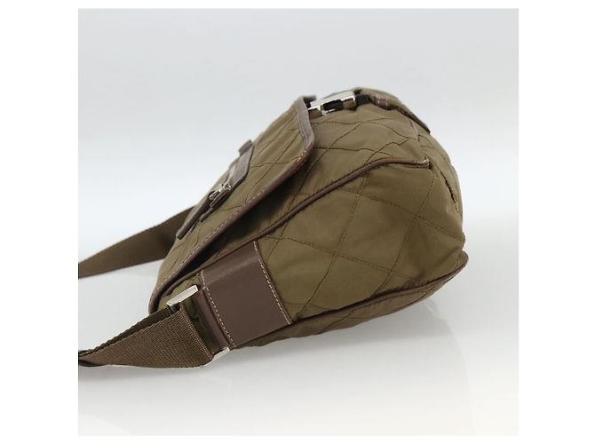 Borsa a Spalla PRADA in Nylon Marrone Argento Autentica ep13655 - vista 3