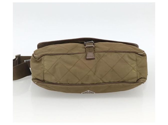 Borsa a Spalla PRADA in Nylon Marrone Argento Autentica ep13655 - vista 5