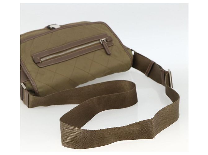 Borsa a Spalla PRADA in Nylon Marrone Argento Autentica ep13655 - vista 7