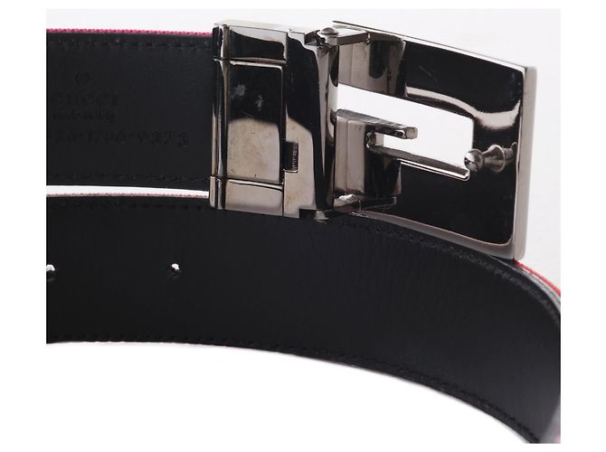 Cinturón de lona GG rosa de Gucci con hebilla G plateada Fucsia - vista 5