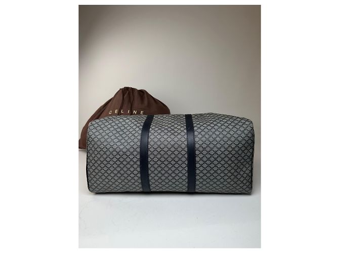 Céline Vintage Celine Paris Triomphe Monogram Reisetasche Grau Marine Schwarz - Ansicht 10