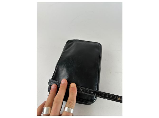 Clutch in pelle vintage Loewe Madrid nera Nero - vista 9