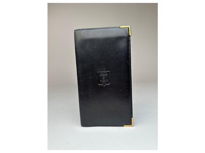 Céline Porta-cartões de couro vintage Celine Paris preto - vista 2