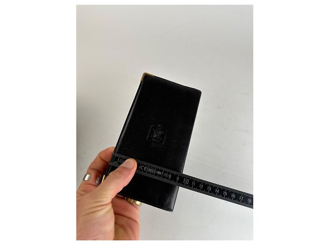Céline Porta-cartões de couro vintage Celine Paris preto - vista 9
