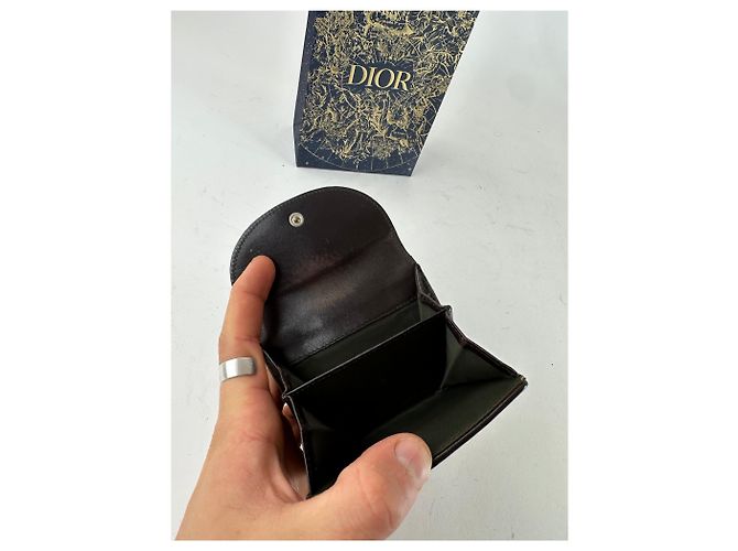 Vintage Dior Oblique Monogram Leather Wallet Brown - view 3