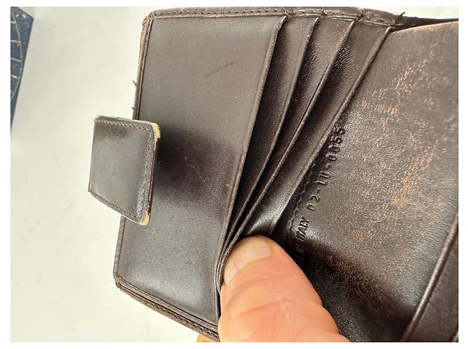 Vintage Dior Oblique Monogram Leather Wallet Brown - view 6