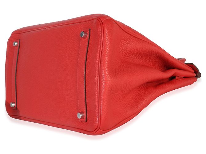 Hermès Rouge Casaque Togo Birkin 35 PHW Rosso - vista 6